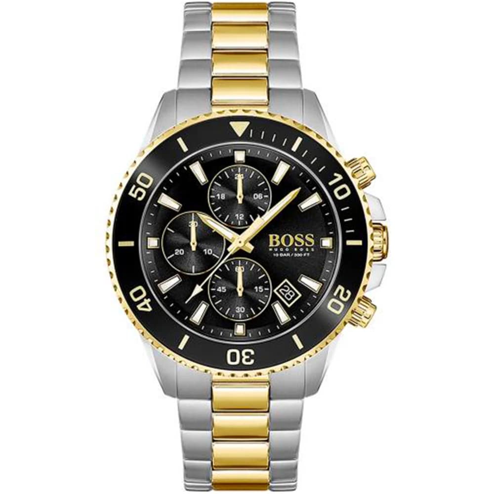 Hugo Boss Montre Boss Collection Admiral en Métal Argenté et Doré