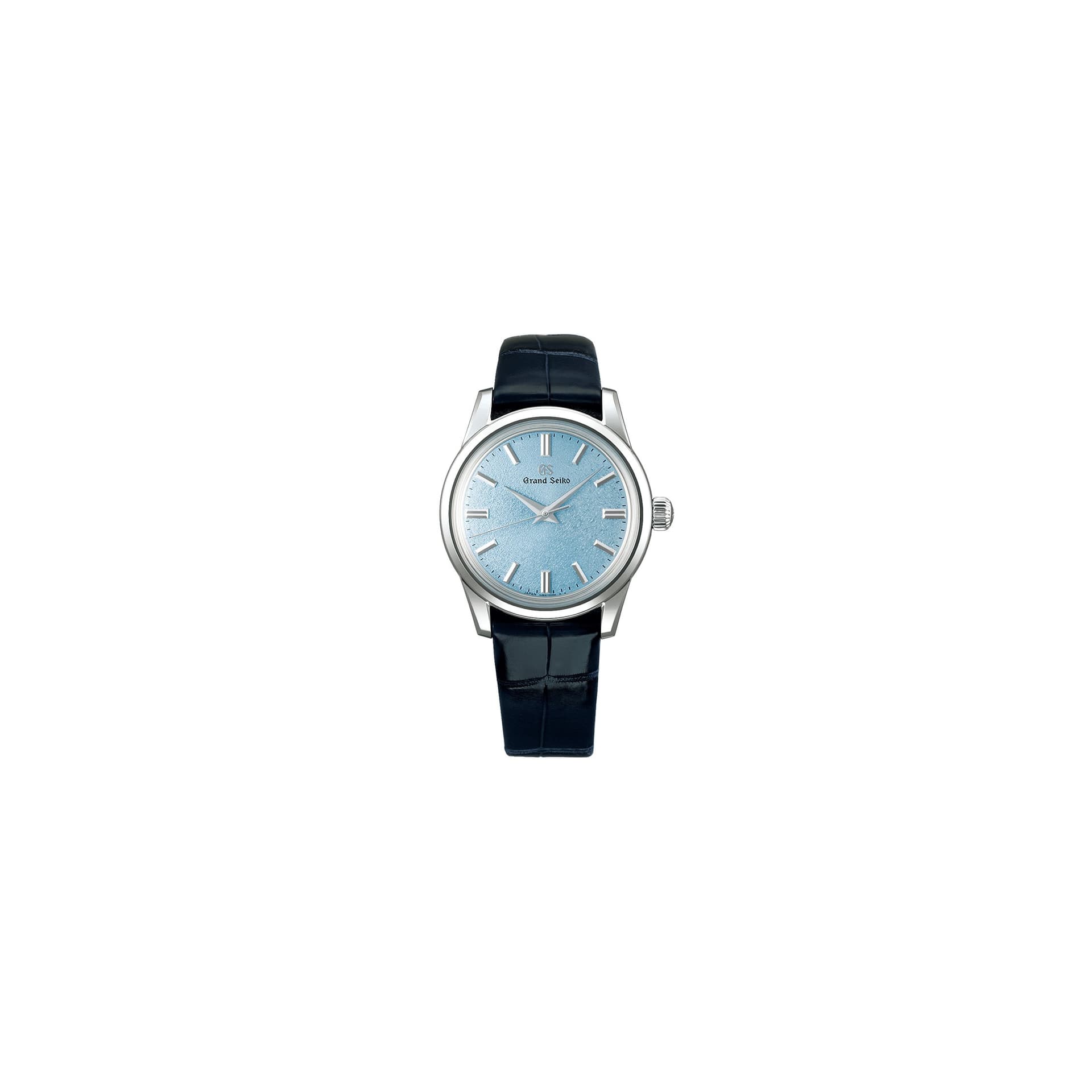 Grand Seiko Montre Grand Seiko Elegance mécanique "Kishun" cadran bleu bracelet cuir bleu 37,3 mm