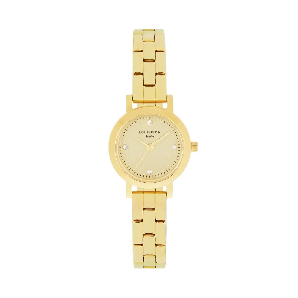 Louis Pion Montre quartz solaire Femme Louise Doré