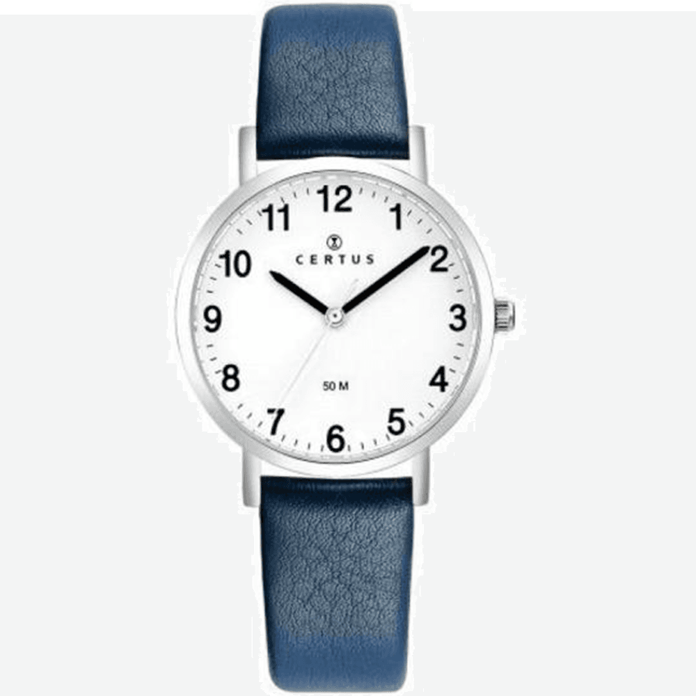 Certus Montre Certus en Cuir Bleu