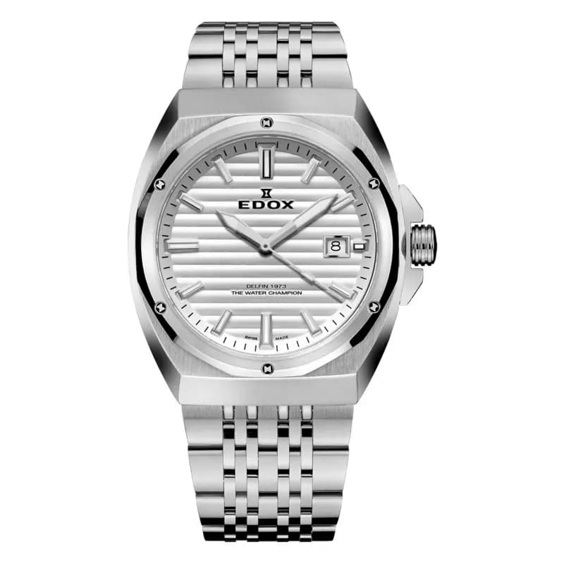 Edox Montre Delfin 1973 Date Gents 53032-3M-AIN