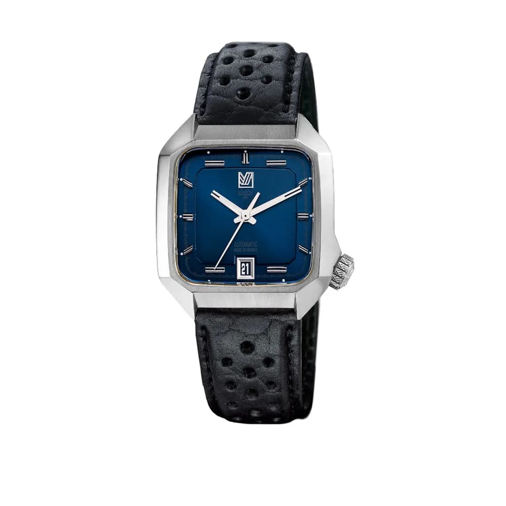 March LA.B AM2 Slim Automatique - Navy - Alligator Noir