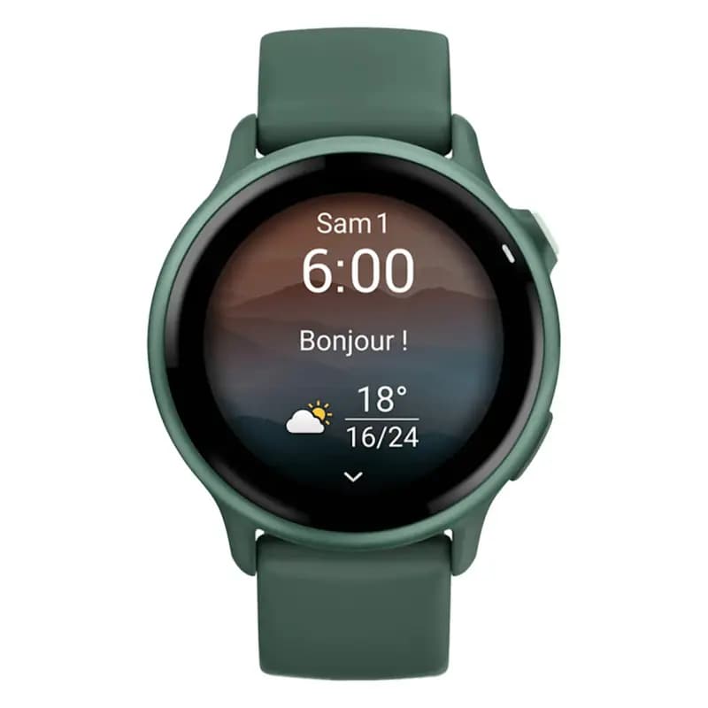 Garmin Montre Garmin Vivoactive 6 Jasper Green Bracelet Vert Sapin