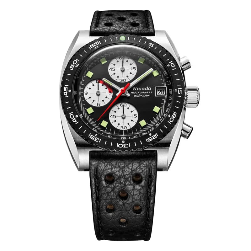 Nivada Grenchen Montre Autochron Mecaquartz Reverse Panda 77007Q