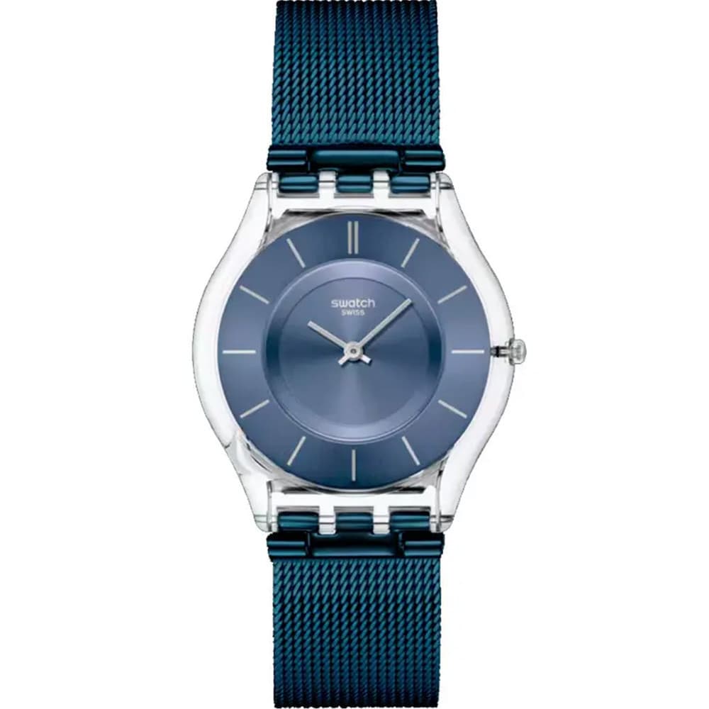 Swatch Montre Swatch Collection Cool Skies en Acier et PVD Bleu