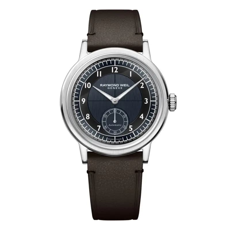 Raymond Weil Montre Millesime Small Seconds 39 mm - Cadran Tuxedo bleu nuit et noir
