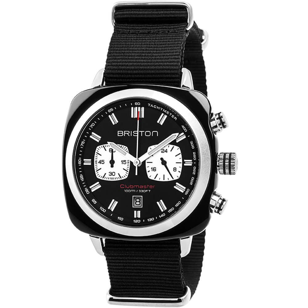 Briston Montre Briston Collection Clubmaster Sport en Nato Nylon Noir