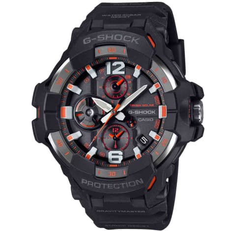 Casio Montre GShock Master of G - GravityMaster - Noir & Orange 59 x 54.7 mm- GR-B300-1A4