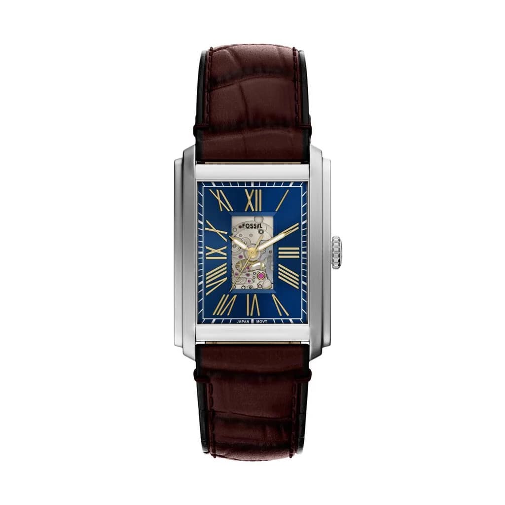 Fossil Carraway Automatic — cadran bleu