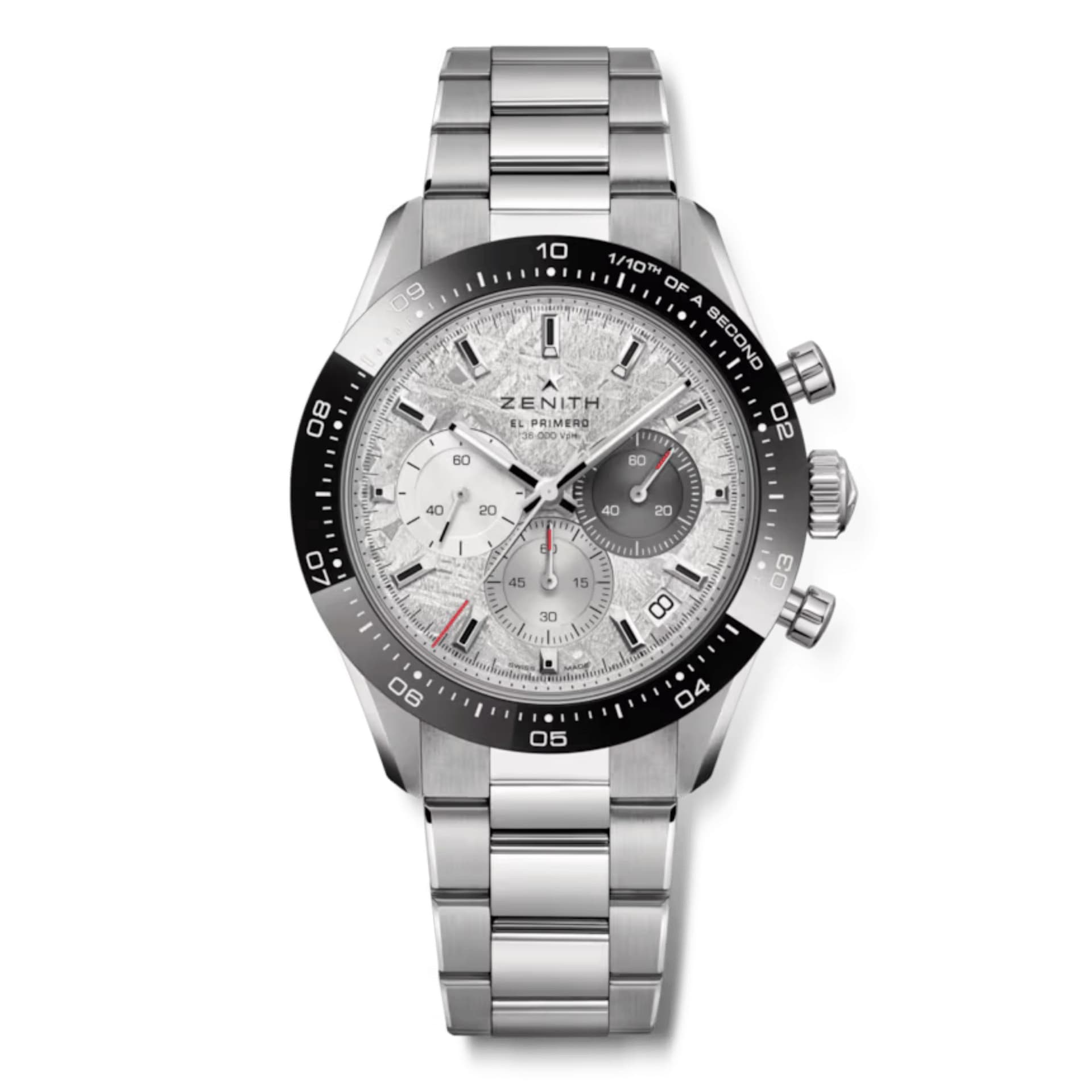 Zenith Montre Zenith Chronomaster Sport automatique cadran météorite bracelet acier 41 mm