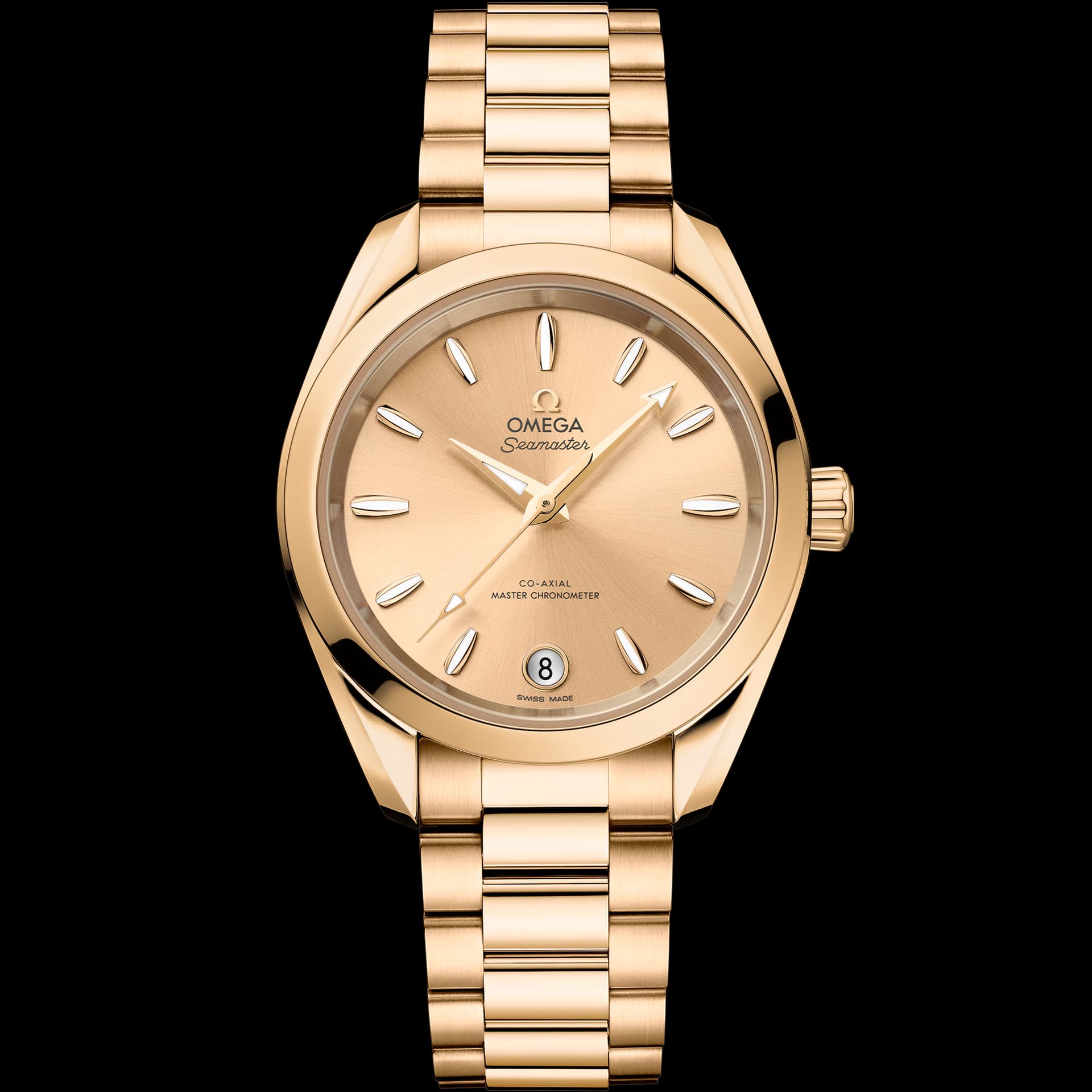 Omega Seamaster 34 mm, or Moonshine™ sur or Moonshine™