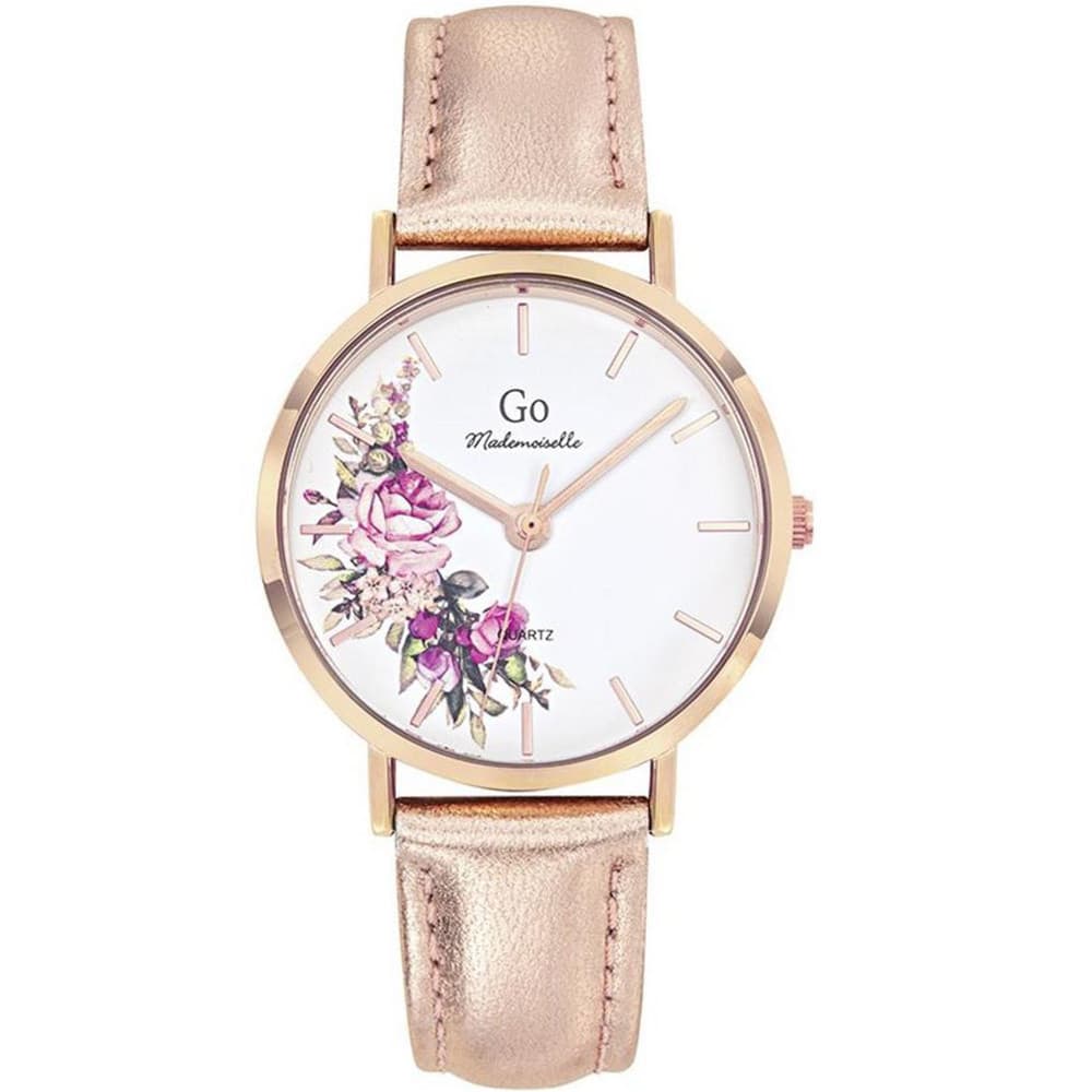 GO Mademoiselle Montre GO Mademoiselle en Cuir Doré Rose
