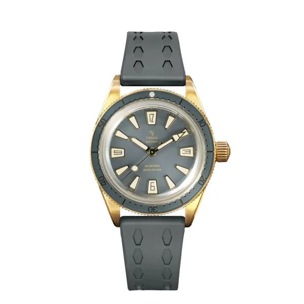 Yema Montre Yema Skin Diver Slim Bronze CMM.20 Limited Edition Cadran Gris