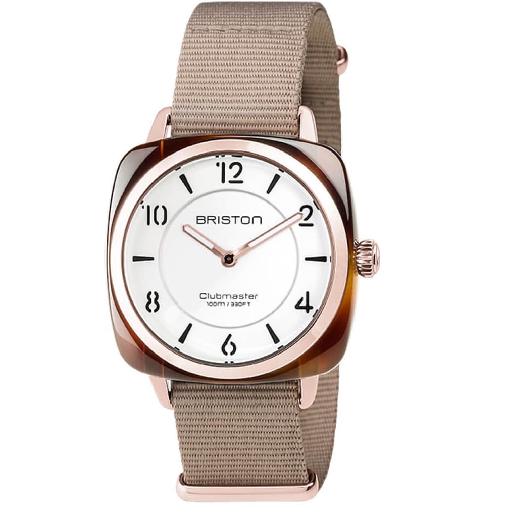 Briston Montre Briston Collection Clubmaster Chic en Nato Nylon Taupe