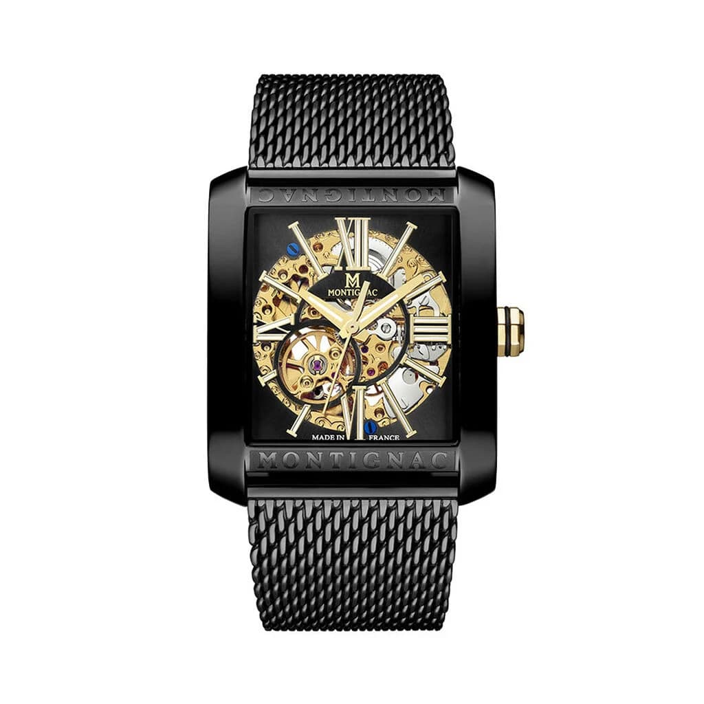 Montignac Montre automatique Homme Rampart Noir, Doré