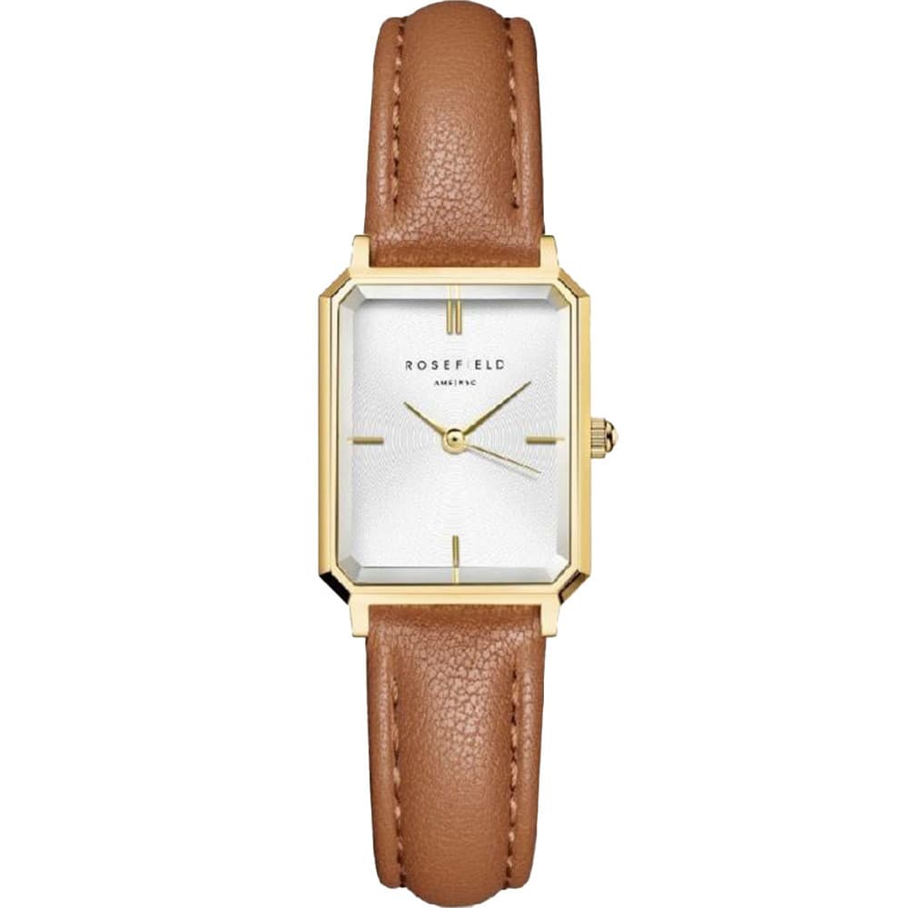 Rosefield Montre Rosefield Collection the Octagon XS en Cuir Marron