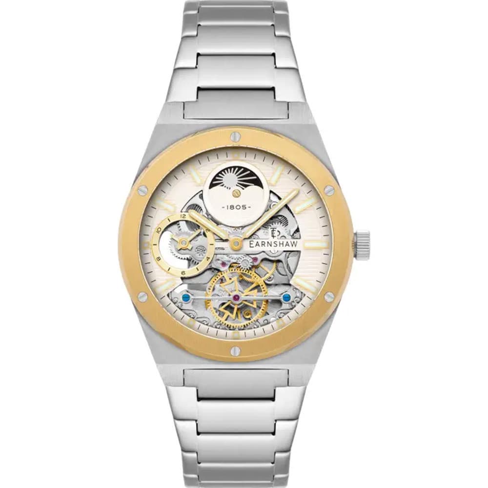 Thomas Earnshaw Montre Automatique Earnshaw Collection Drake en Acier Argenté