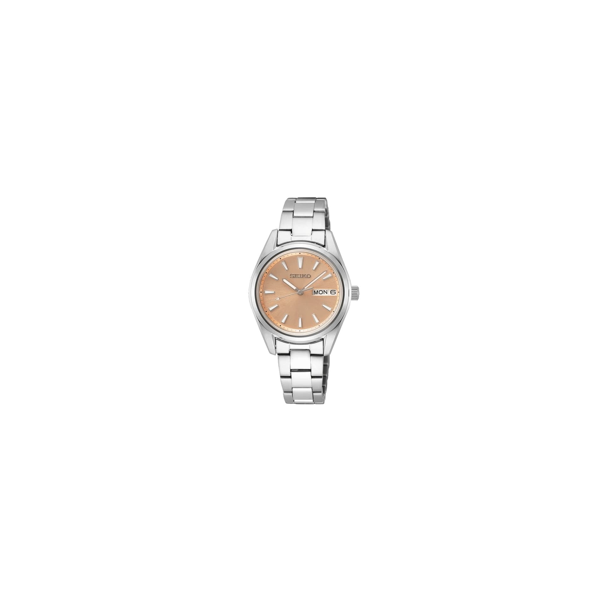 Seiko Montre Classique — cadran doré bracelet acier