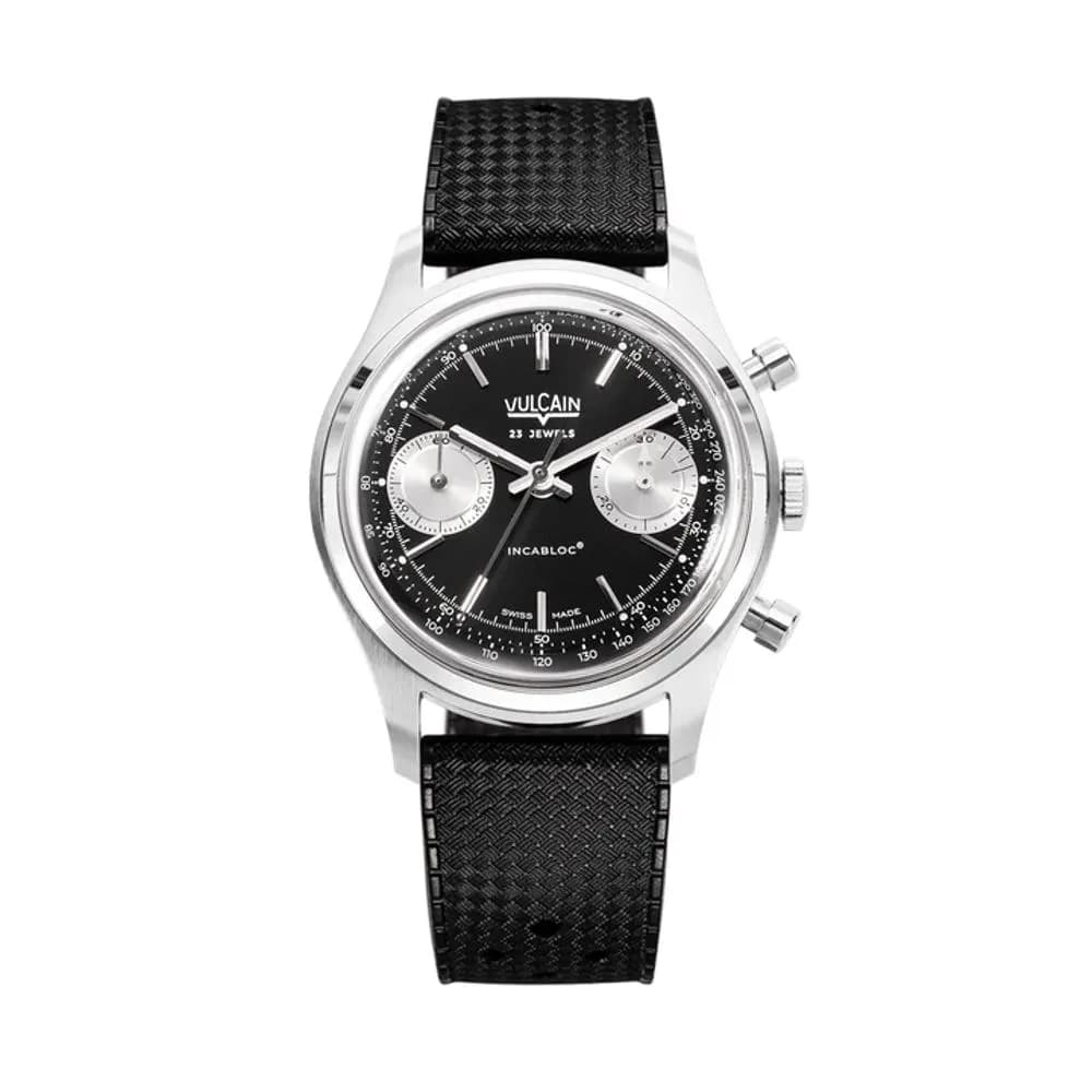 Vulcain Chronograph Noir et Argent- 38MM