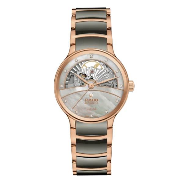 Rado Montre Rado Centrix Auto Diamonds Open Heart Cadran Nacre Argent 35mm