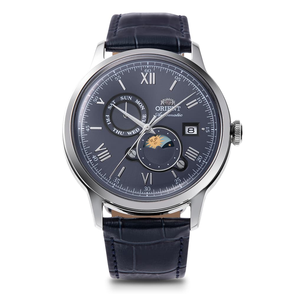 Orient Montre automatique Homme Sun & moon Bleu foncé
