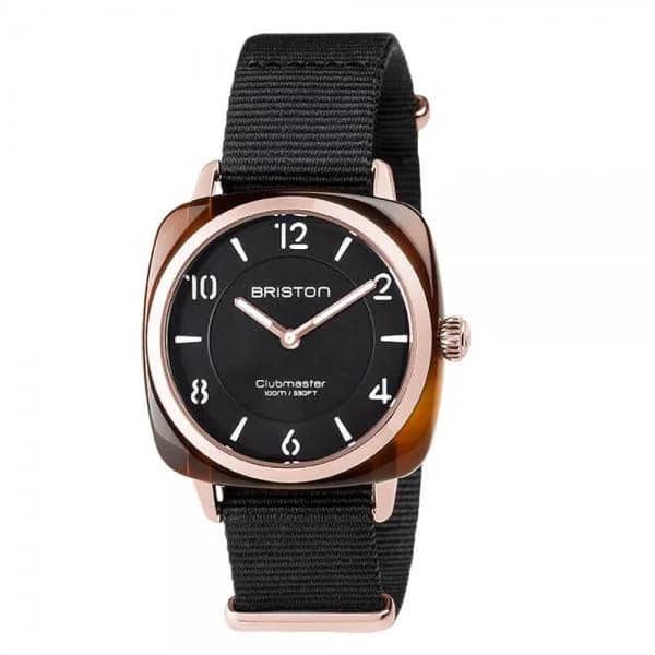 Briston Montre Briston Clubmaster Chic Acétate Gold Cadran Noir