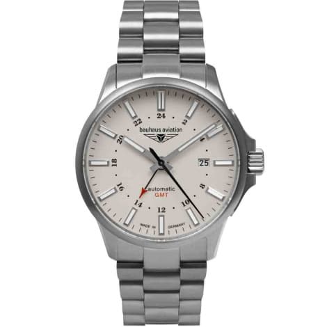 Bauhaus Montre Bauhaus Aviation Titanium GMT Automatique Cadran Beige Bracelet Titane - 2868M5