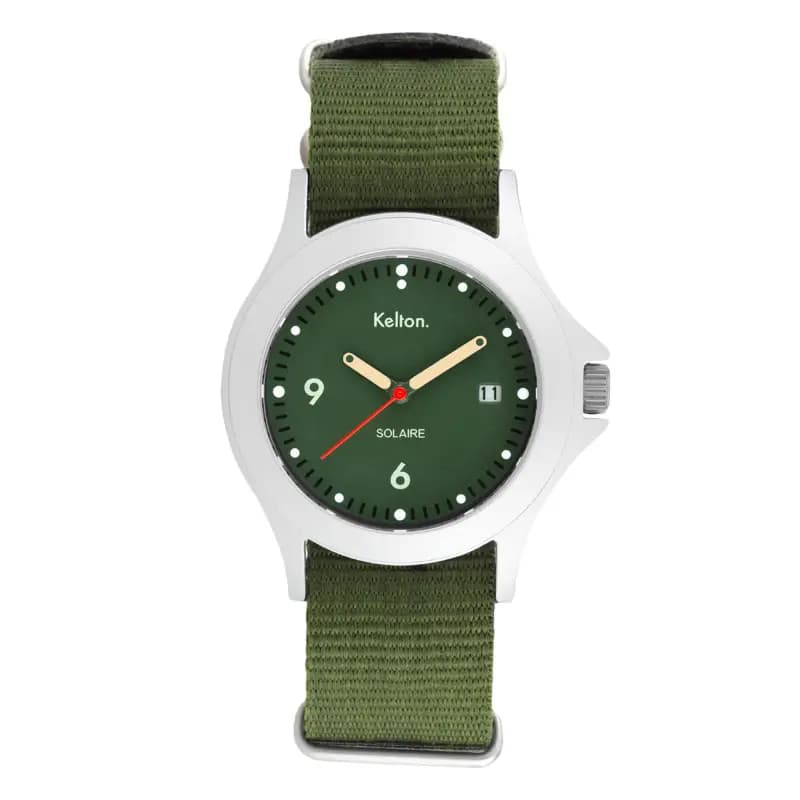 Kelton Montre Solaire Soleil Vert Nato Kaki 9125552