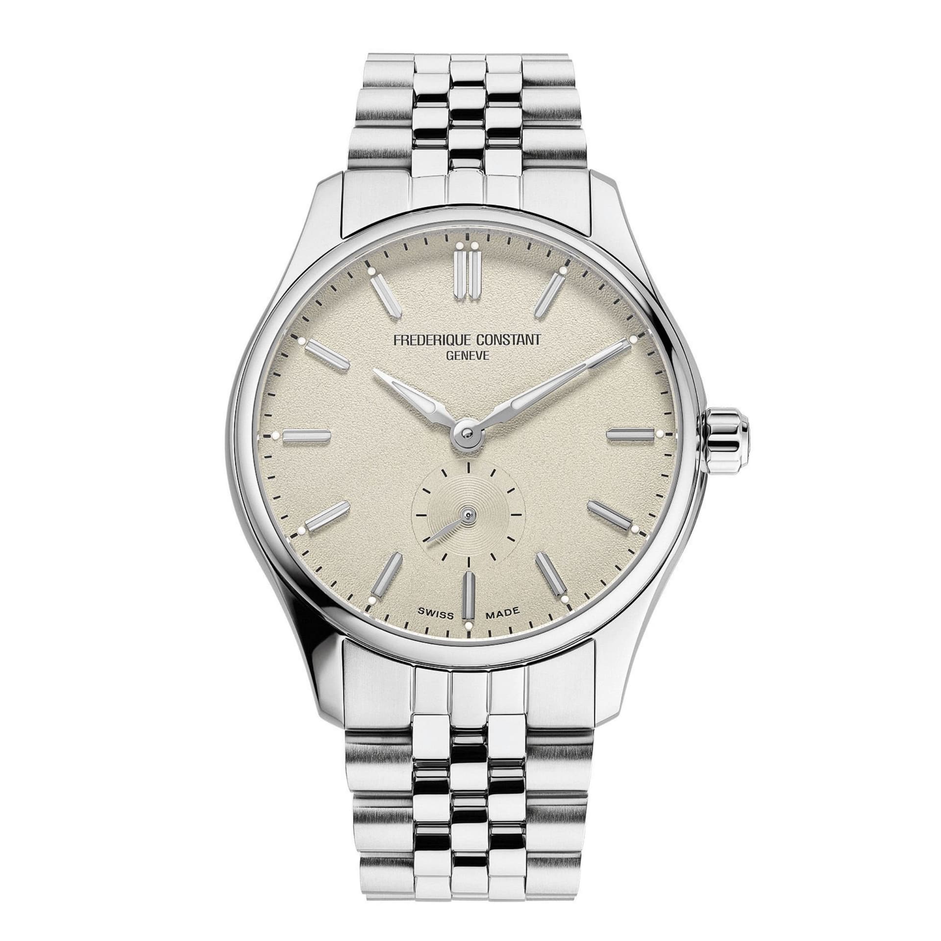Frédérique Constant Montre Frédérique Constant Classics Index Small Seconds Automatic cadran beige bracelet acier 39 mm