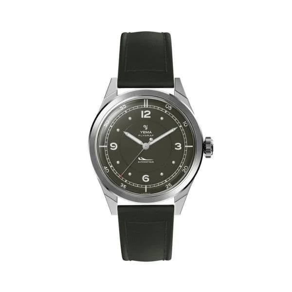 Yema Montre Yema Flygraf Pilot Cadran Kaki Bracelet Cuir