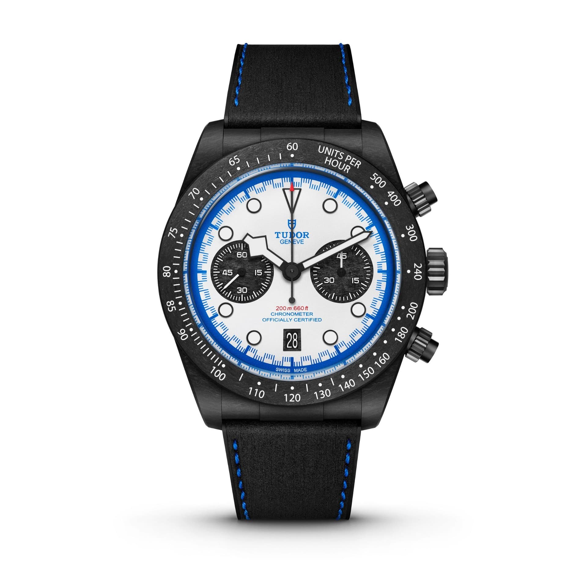Tudor Black Bay Chrono Carbon 26 — cadran blanc