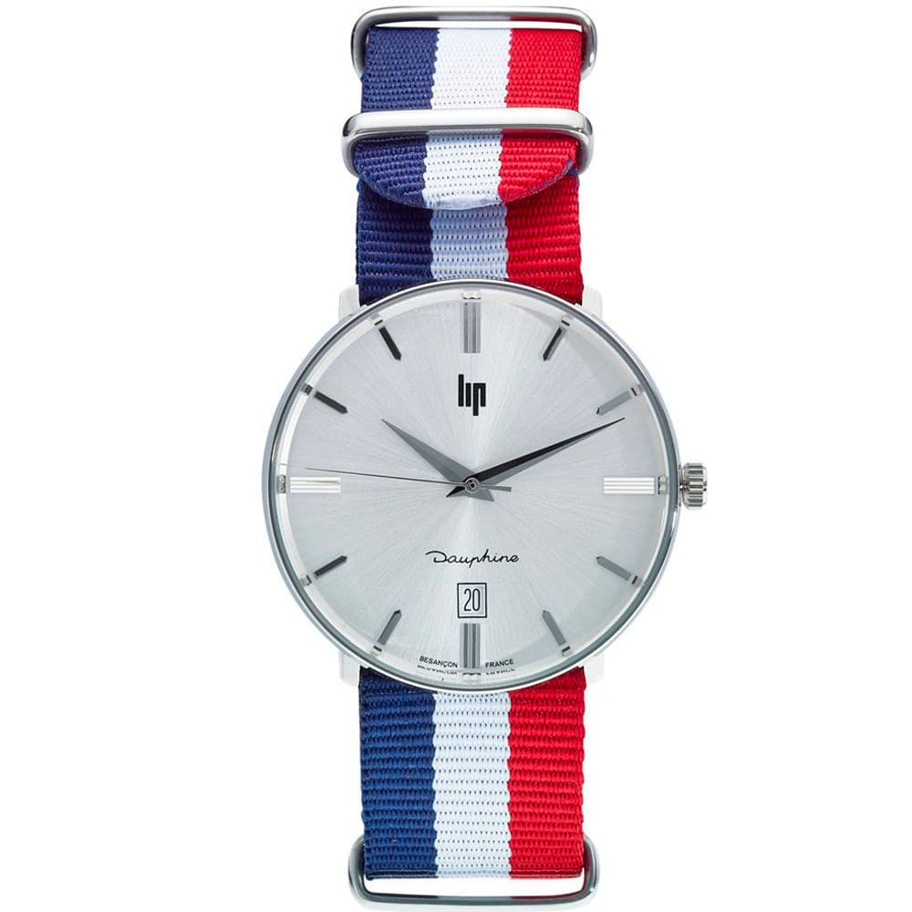 Lip Montre Lip Collection Dauphine en Nato Nylon Tricolore