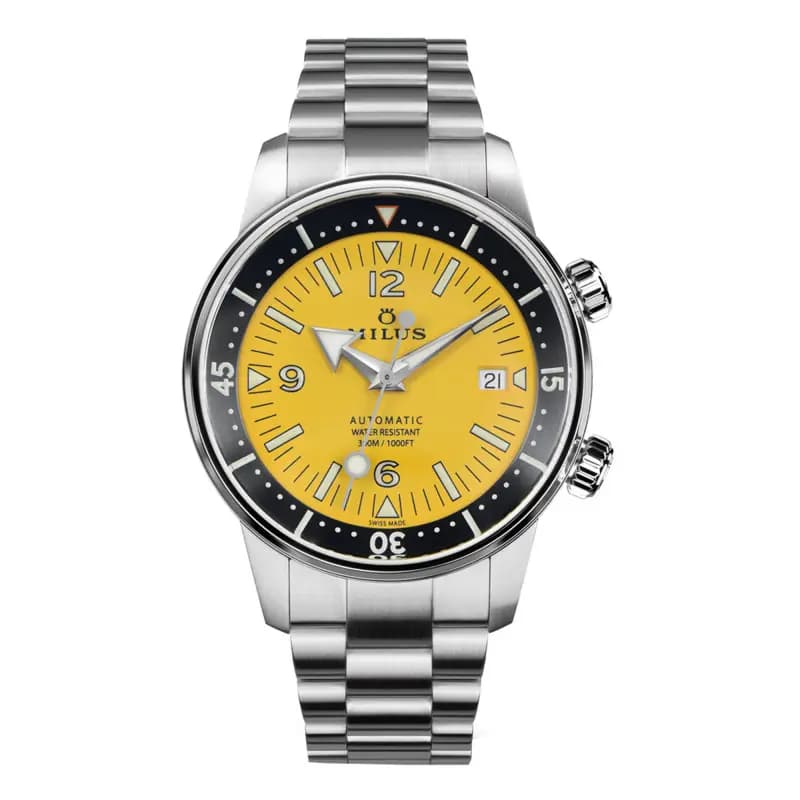 Milus Montre Archimèdes Aqua Steel Yellow Stone