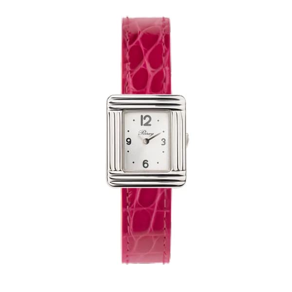 Poiray Montre Poiray Ma Première Mini Acier Cadran 4CA Bracelet Alligator Rose