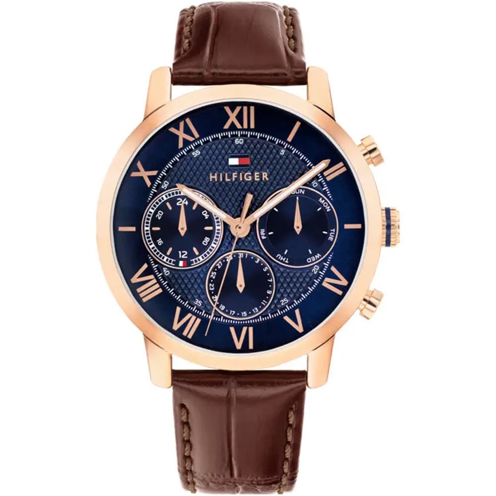 Tommy Hilfiger Montre Tommy Hilfiger Collection TH-Oxford en Cuir Marron