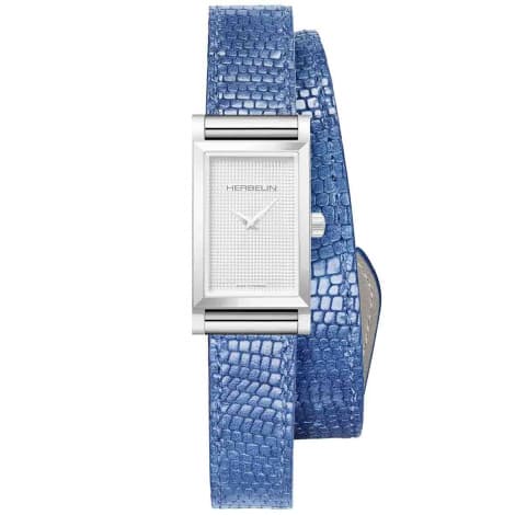 Michel Herbelin Bracelet montre interchangeable Façon Lézard marbré Bleu Ciel - BRAC17048A188