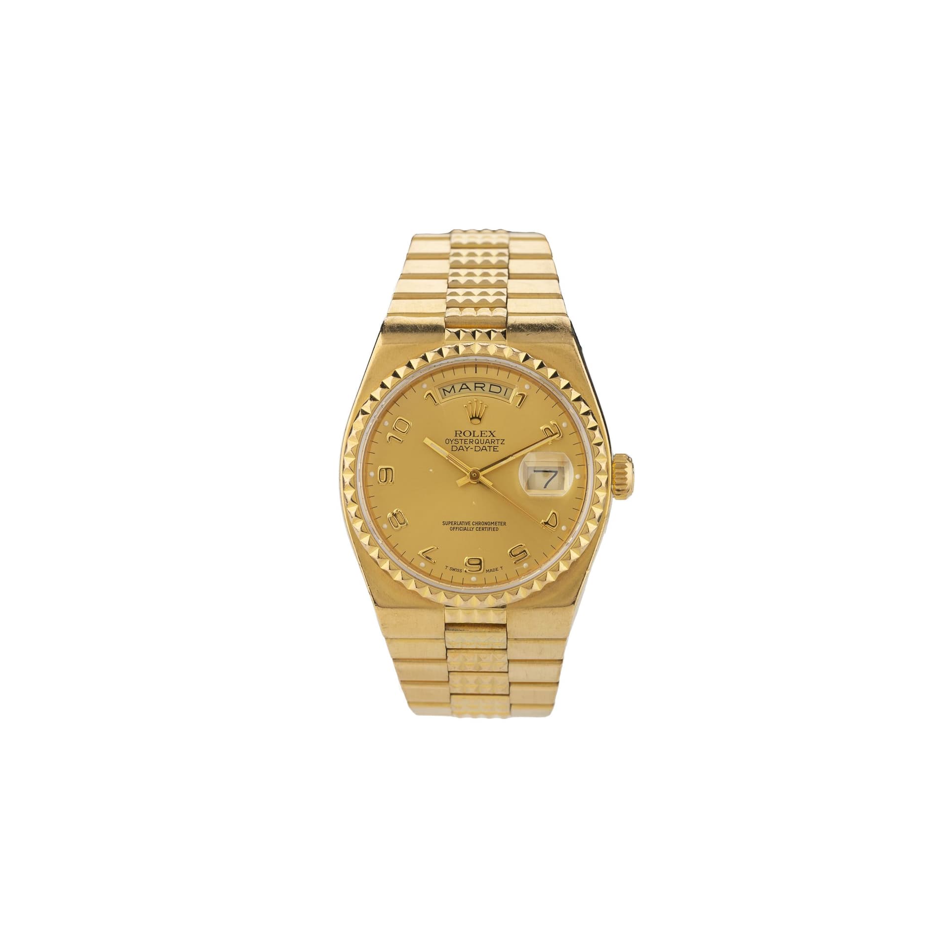 Rolex Montre Rolex Oysterquartz Day-Date 19028 Or Jaune 36 mm 1988