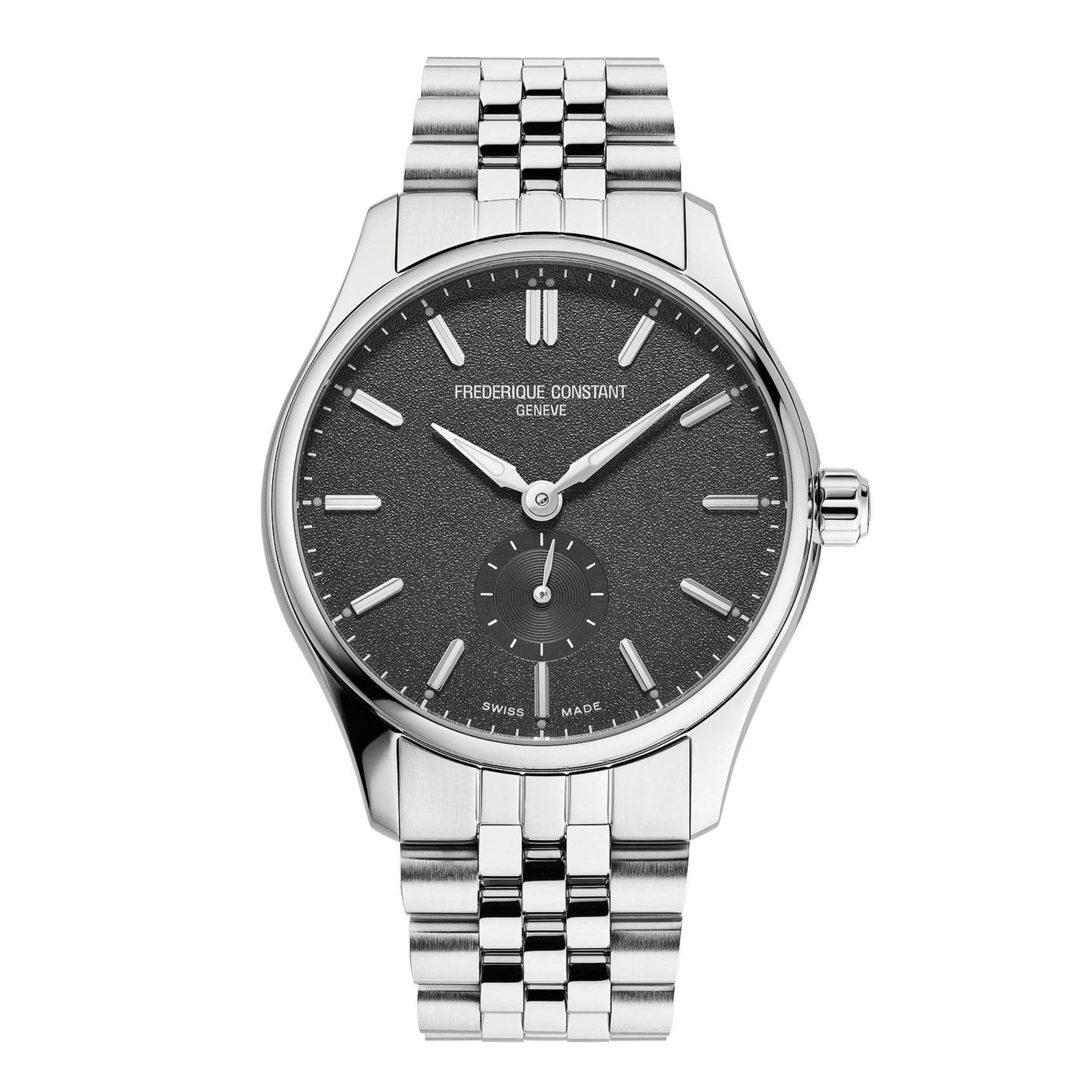 Frédérique Constant Montre Frédérique Constant Classics Index Small Seconds Automatic cadran noir bracelet acier 39 mm