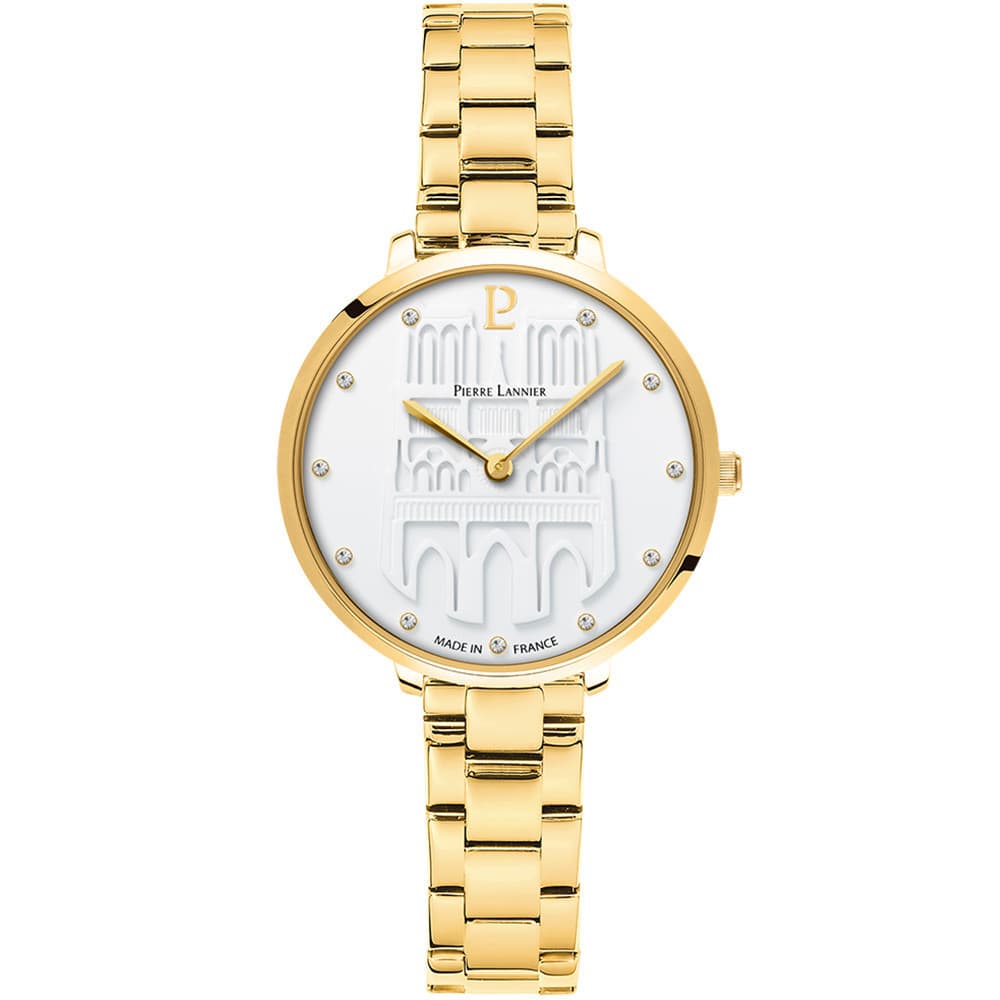 Pierre Lannier Montre Pierre Lannier Collection Coeur Battant en Acier et PVD Doré