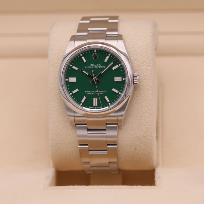 Rolex Oyster Perpetual 36 — cadran vert