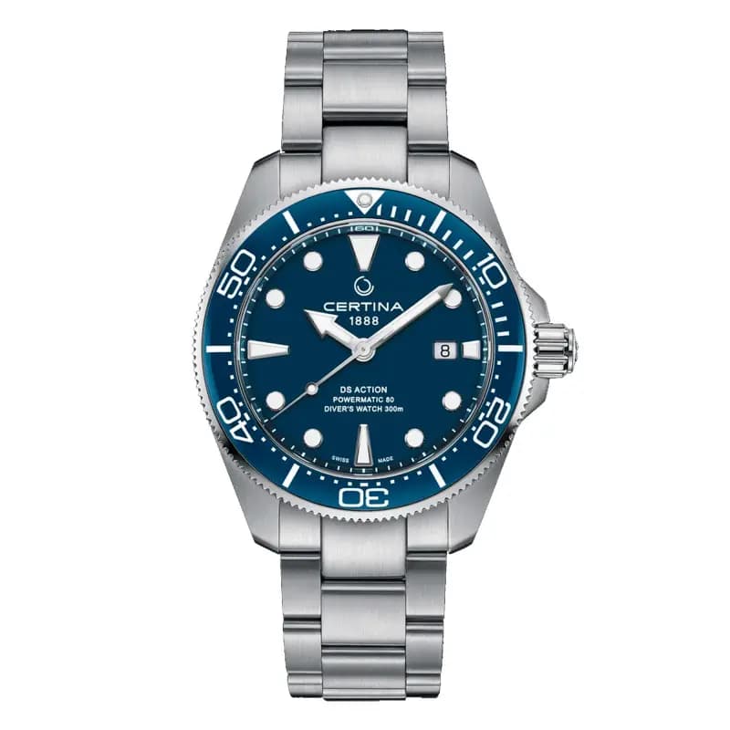 Certina Montre Certina DS Action Diver 43mm Powermatic 80 Automatique Cadran Bleu