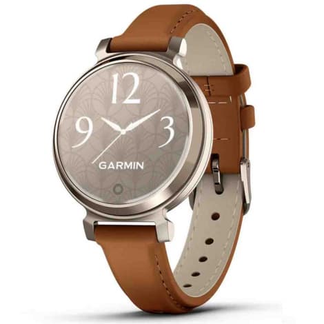 Garmin Montre Garmin Lily Classic Cream Gold avec bracelet en cuir camel 35,5 mm- 010-02839-02