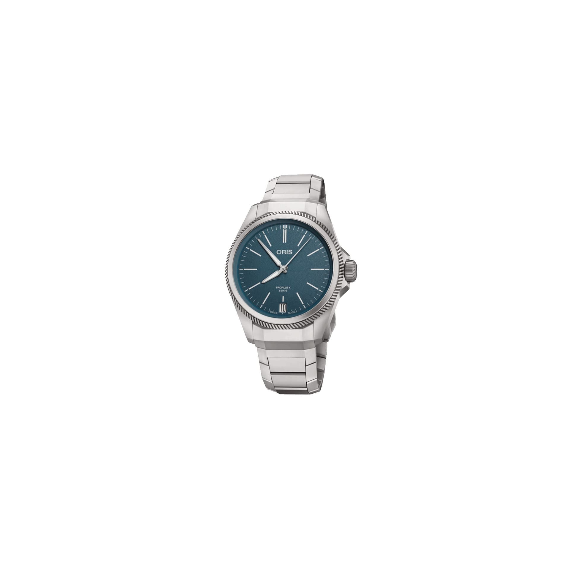 Oris Montre Oris ProPilot X Calibre 400 Titane automatique cadran bleu bracelet titane 39 mm