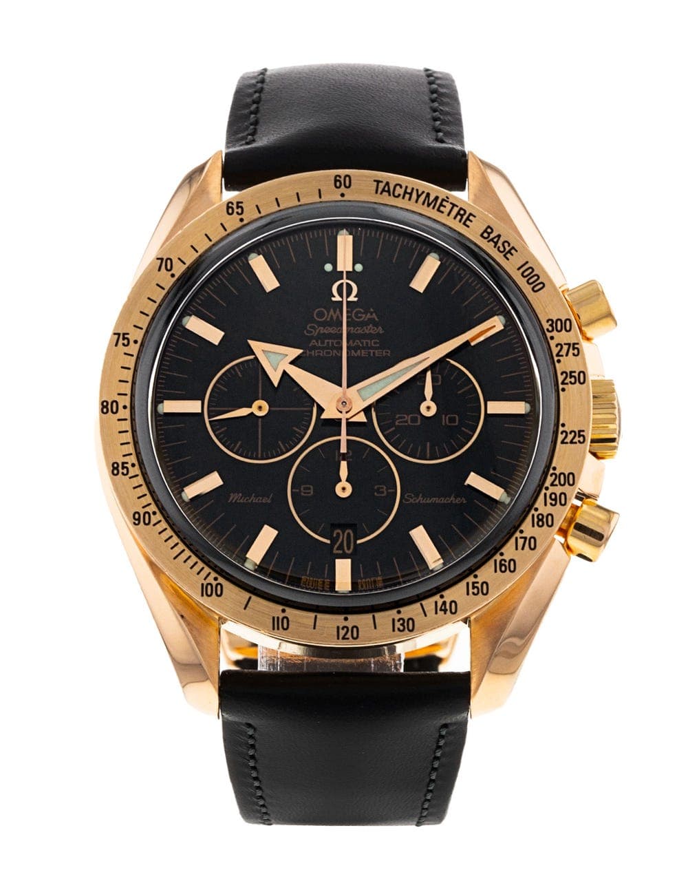 Omega Speedmaster Broad Arrow — boîtier or rose