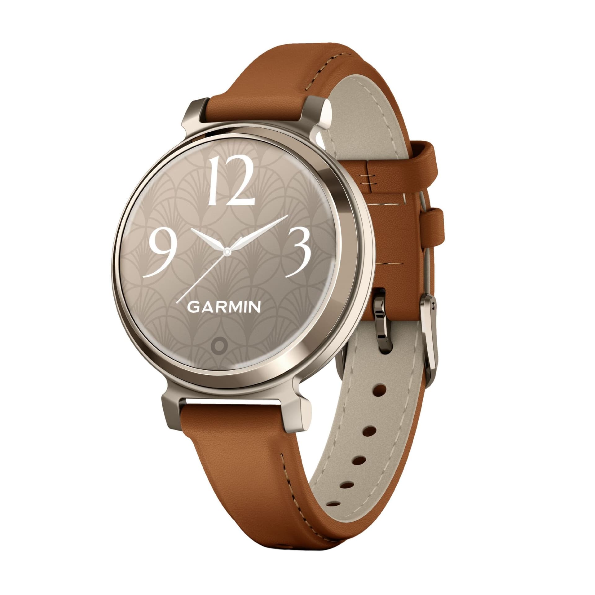 Garmin Montre Garmin Lily 2 Cream Gold bracelet cuir camel 35,4 mm