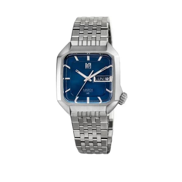 March LA.B Montre March LA.B AM2 Slim Electrique Ocean Acier 7 Maillons