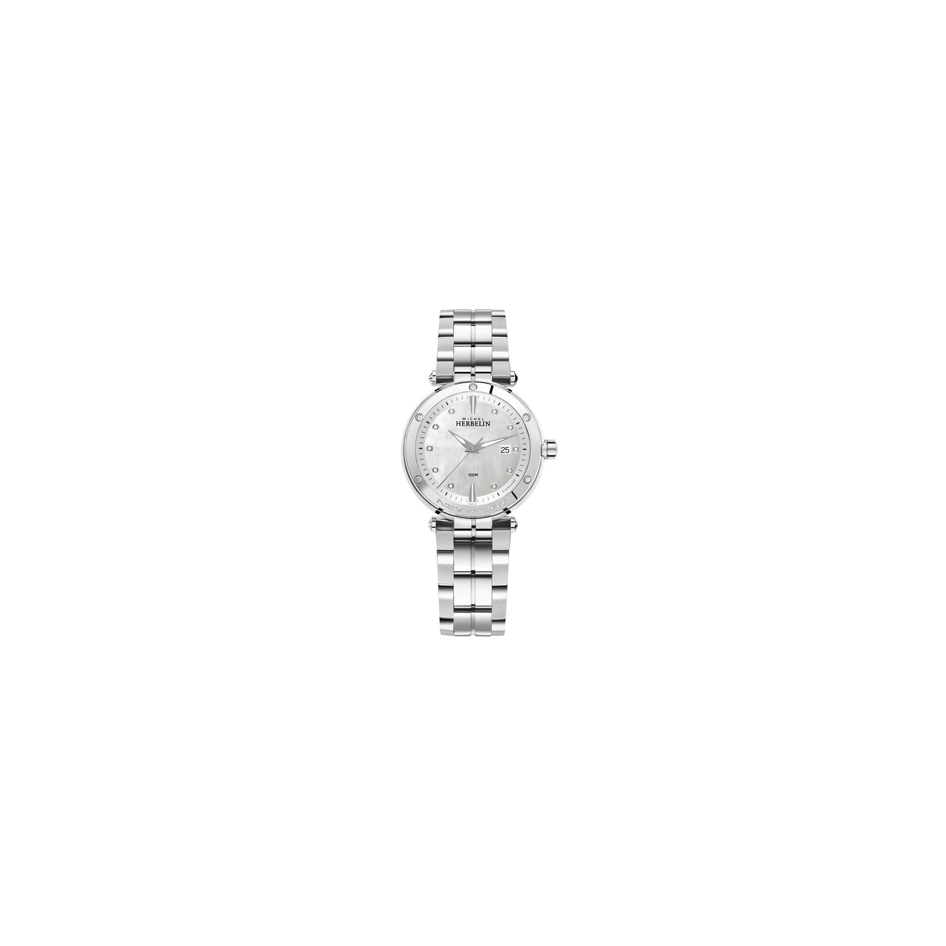 Michel Herbelin Montre Herbelin Newport Femme Quartz Diamants - 14288B89