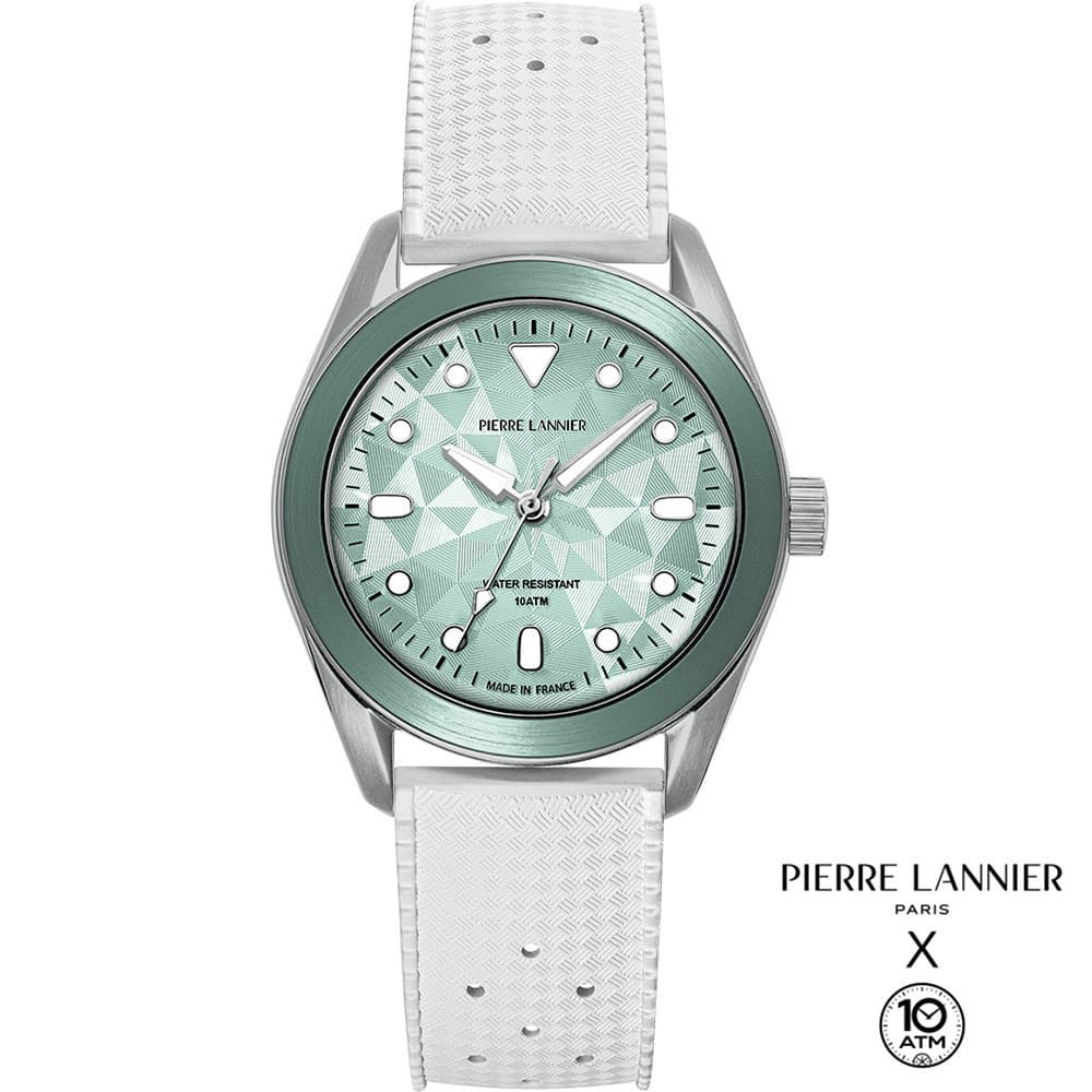 Pierre Lannier Montre Pierre Lannier Collection Bora en Caoutchouc Blanc