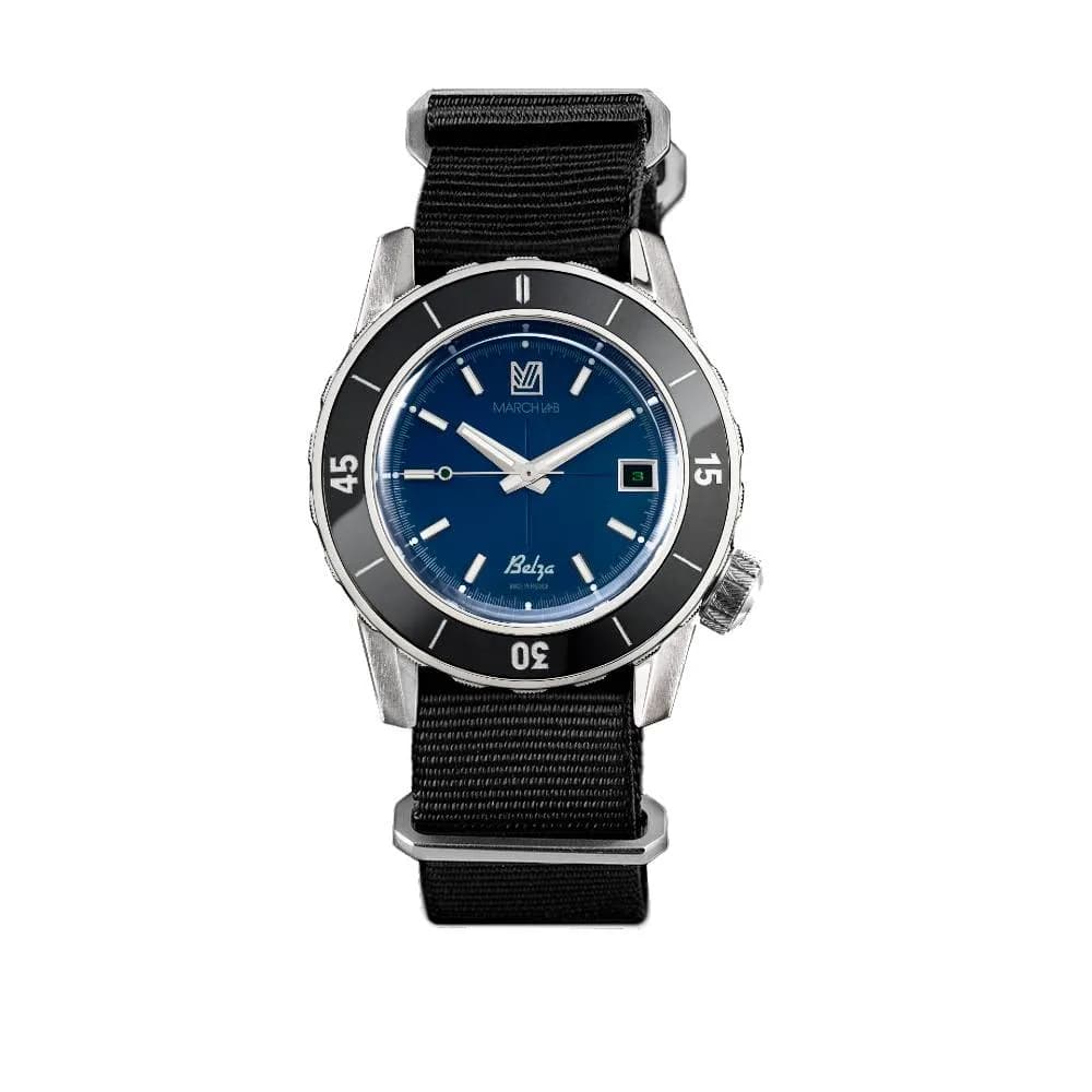March LA.B Montre Belza Automatique Ocean - Nato Noir