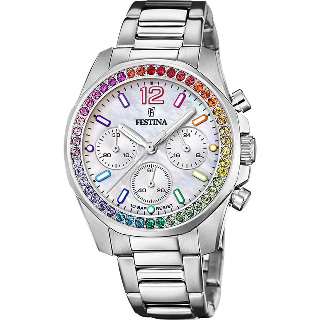 Festina Montre Femme Festina Boyfriend Collection en Acier Gris